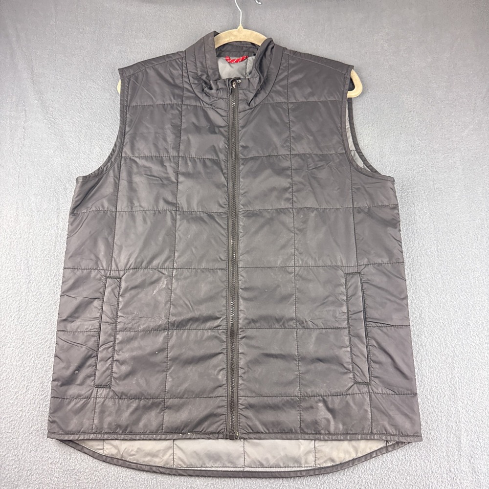 Iron and Resin Freedom Riders Vest Men's M Black Quilted Puffer Full Zip Jacket
